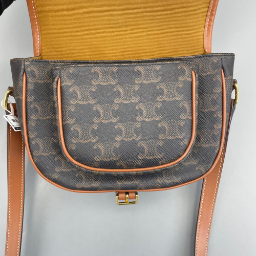 Celine Medium Folco Bag Triomphe Brown