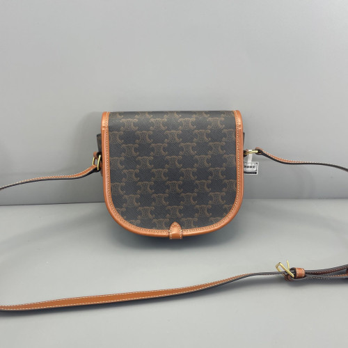 Celine Medium Folco Bag Triomphe Brown
