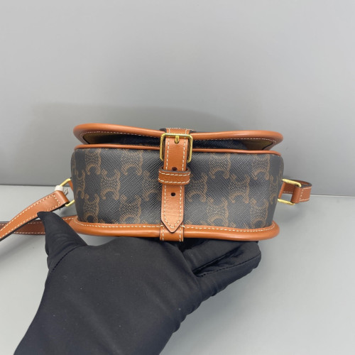 Celine Medium Folco Bag Triomphe Brown
