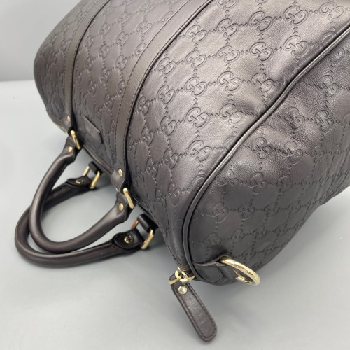 Gucci Boston Bag Guccissima Espresso Brown