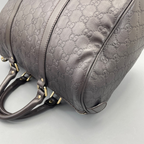 Gucci Boston Bag Guccissima Espresso Brown