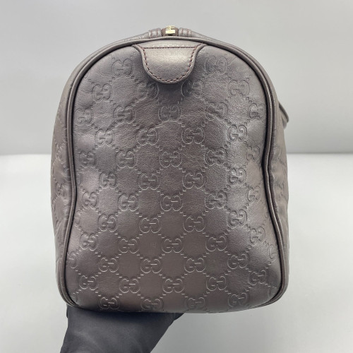 Gucci Boston Bag Guccissima Espresso Brown