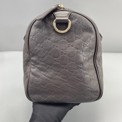 Gucci Boston Bag Guccissima Espresso Brown