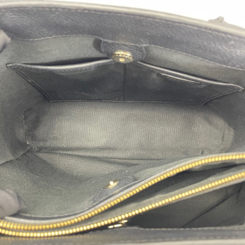 Burberry Medium Banner Tote Calfskin House Check Black Light Brown Beige
