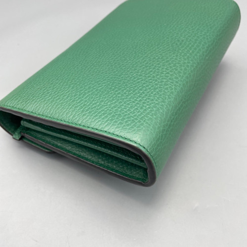 Gucci Mini Dionysus Chain Wallet Grained Calfskin Green
