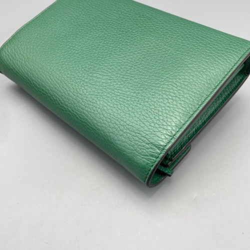 Gucci Mini Dionysus Chain Wallet Grained Calfskin Green