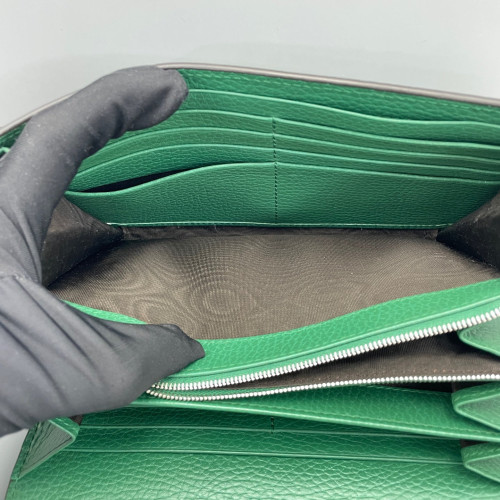 Gucci Mini Dionysus Chain Wallet Grained Calfskin Green