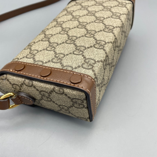 Gucci Mini Horsebit 1955 GG Supreme Monogram Brown Gucci Mini Horsebit 1955 GG Supreme Monogram Brown