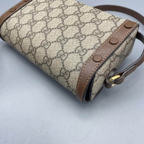 Gucci Mini Horsebit 1955 GG Supreme Monogram Brown Gucci Mini Horsebit 1955 GG Supreme Monogram Brown