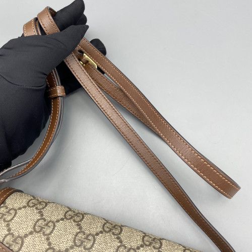 Gucci Mini Horsebit 1955 GG Supreme Monogram Brown Gucci Mini Horsebit 1955 GG Supreme Monogram Brown
