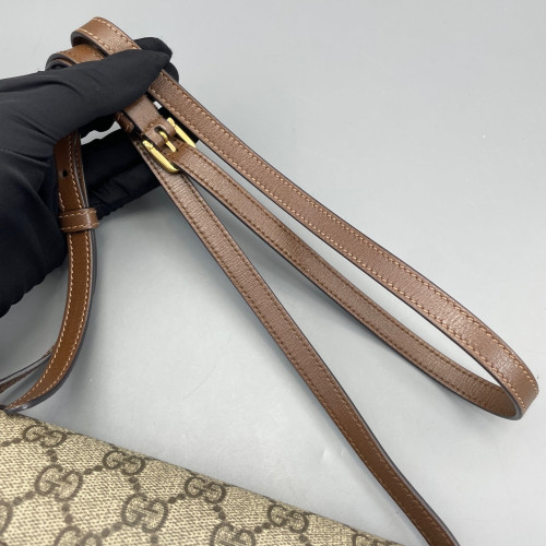 Gucci Mini Horsebit 1955 GG Supreme Monogram Brown Gucci Mini Horsebit 1955 GG Supreme Monogram Brown
