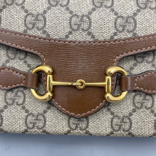 Gucci Mini Horsebit 1955 GG Supreme Monogram Brown Gucci Mini Horsebit 1955 GG Supreme Monogram Brown