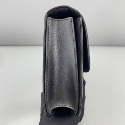 Celine Medium Classic Box Glace Calfskin Shiny Calfskin Black