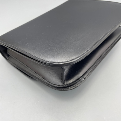 Celine Medium Classic Box Glace Calfskin Shiny Calfskin Black
