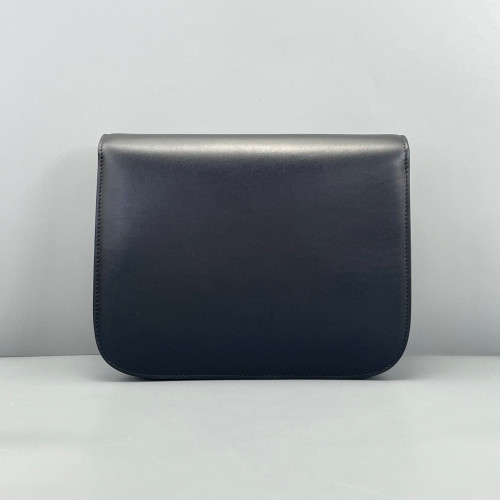 Celine Medium Classic Box Glace Calfskin Shiny Calfskin Black