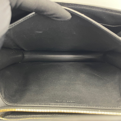 Celine Medium Classic Box Glace Calfskin Shiny Calfskin Black