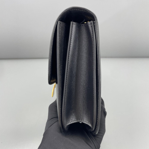 Celine Medium Classic Box Glace Calfskin Shiny Calfskin Black