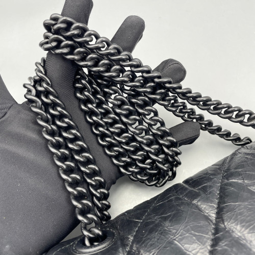 Balenciaga Crush Chain Shoulder Bag Xs Aged Calfskin Black