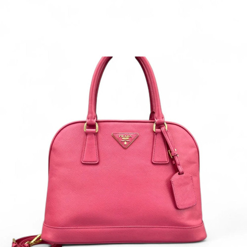 Prada Medium Lux Open Promenade Saffiano Calfskin Fuchsia