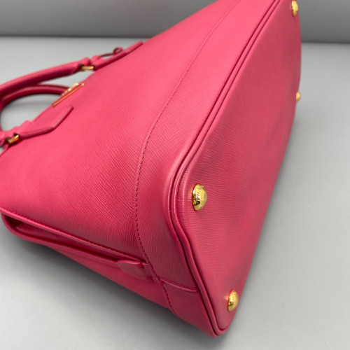 Prada Medium Lux Open Promenade Saffiano Calfskin Fuchsia