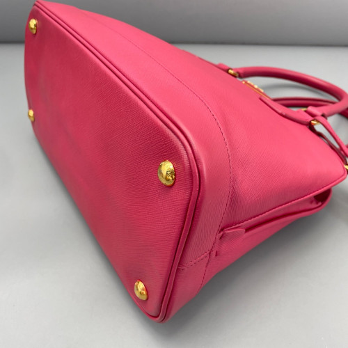 Prada Medium Lux Open Promenade Saffiano Calfskin Fuchsia
