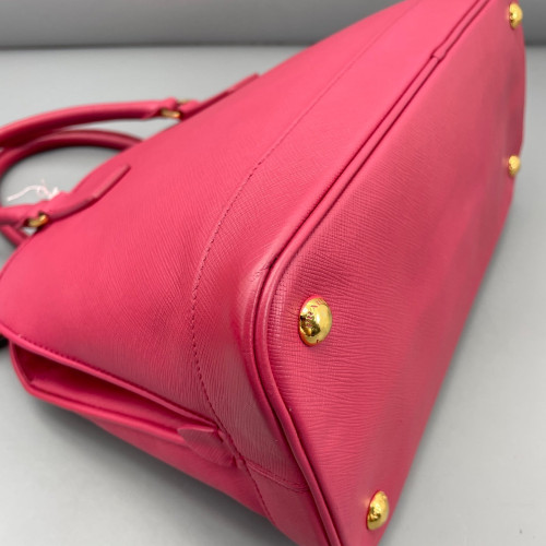 Prada Medium Lux Open Promenade Saffiano Calfskin Fuchsia