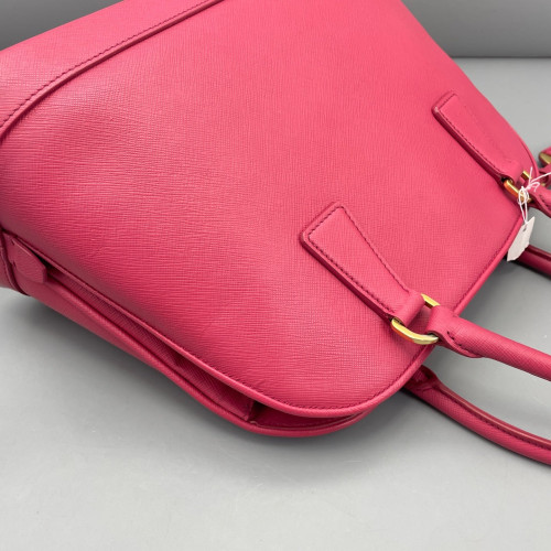 Prada Medium Lux Open Promenade Saffiano Calfskin Fuchsia