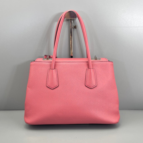Prada Large Double Bag Saffiano Calfskin New Rosette