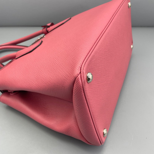 Prada Large Double Bag Saffiano Calfskin New Rosette