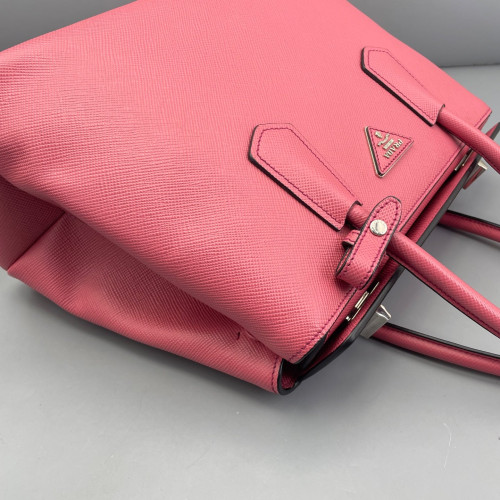 Prada Large Double Bag Saffiano Calfskin New Rosette