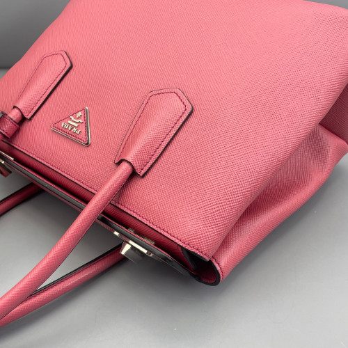 Prada Large Double Bag Saffiano Calfskin New Rosette
