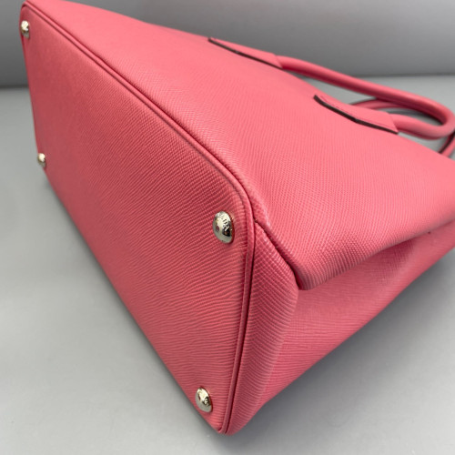 Prada Large Double Bag Saffiano Calfskin New Rosette