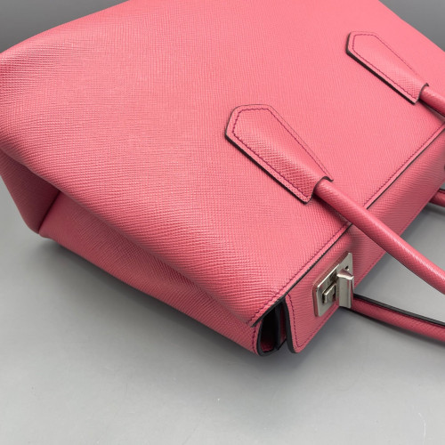 Prada Large Double Bag Saffiano Calfskin New Rosette