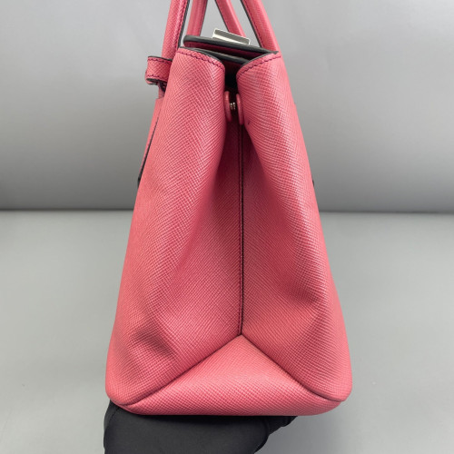 Prada Large Double Bag Saffiano Calfskin New Rosette
