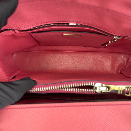 Prada Large Double Bag Saffiano Calfskin New Rosette