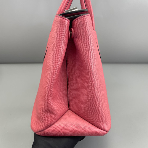 Prada Large Double Bag Saffiano Calfskin New Rosette