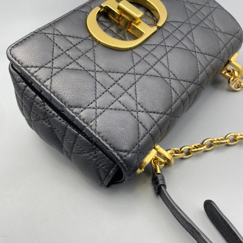 Dior Mini Caro Bag Calfskin Black