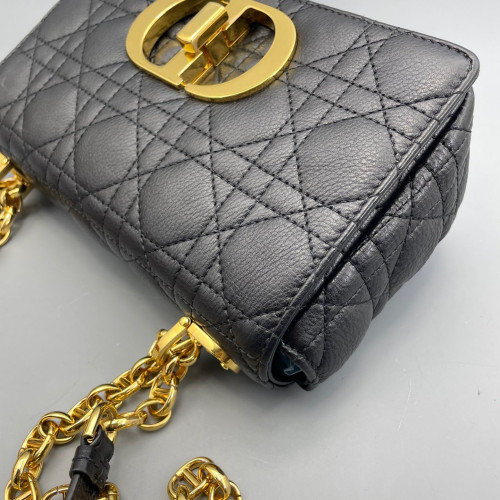 Dior Mini Caro Bag Calfskin Black