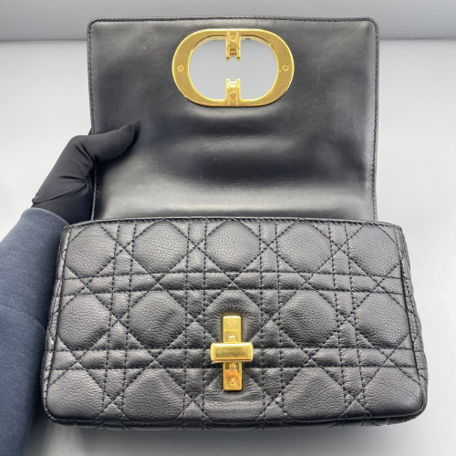 Dior Mini Caro Bag Calfskin Black