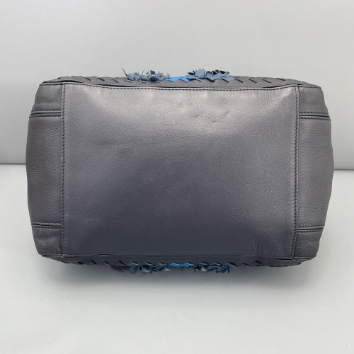 Bottega Veneta Tote Bag Calfskin Intrecciato Blue Charcoal