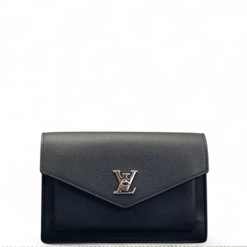Louis Vuitton Mylockme Chain Pochette Calfskin Black