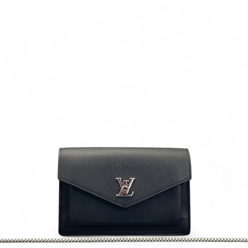 Louis Vuitton Mylockme Chain Pochette Calfskin Black