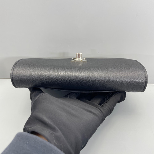 Louis Vuitton Mylockme Chain Pochette Calfskin Black