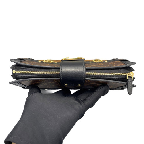 Louis Vuitton Trunk Clutch Monogram Brown Black