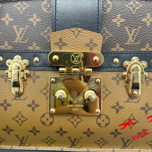 Louis Vuitton Trunk Clutch Monogram Brown Black