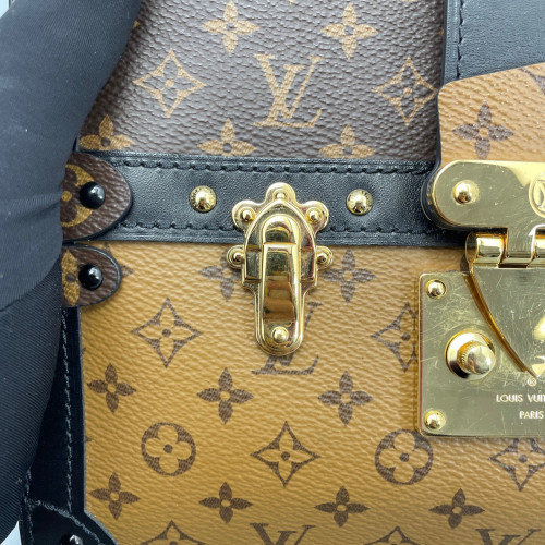 Louis Vuitton Trunk Clutch Monogram Brown Black