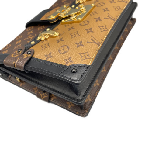Louis Vuitton Trunk Clutch Monogram Brown Black