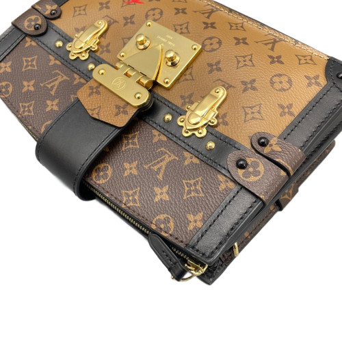 Louis Vuitton Trunk Clutch Monogram Brown Black