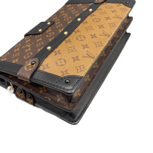 Louis Vuitton Trunk Clutch Monogram Brown Black