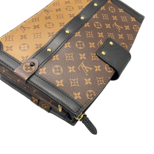 Louis Vuitton Trunk Clutch Monogram Brown Black
